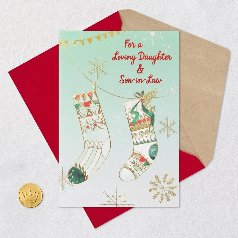 Two Stockings Christmas Card for Daughter and Son-in-Law for only USD 4.99 | Hallmark