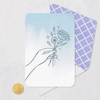 Hand Holding Flowers Sketch Blank Card for only USD 2.99 | Hallmark