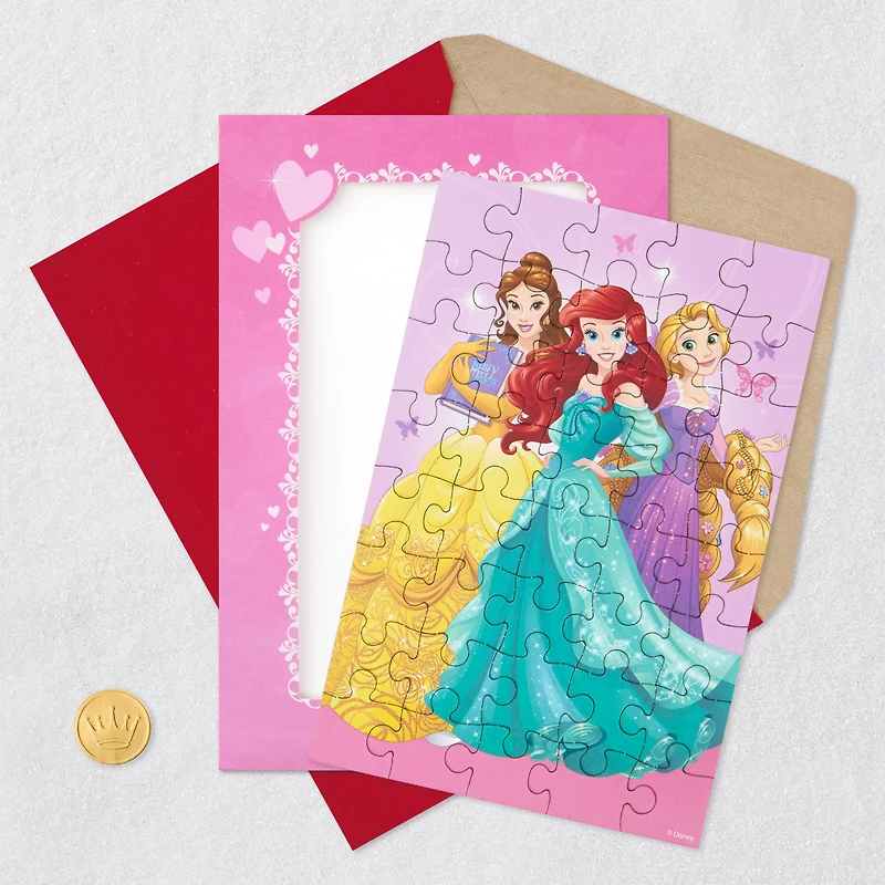 Disney Princess Valentine's Day Card With Puzzle for only USD 6.99 | Hallmark