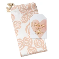28" Pink Roses on Ivory Wedding Canvas Gift Sack With Gift Tag for only USD 14.99 | Hallmark