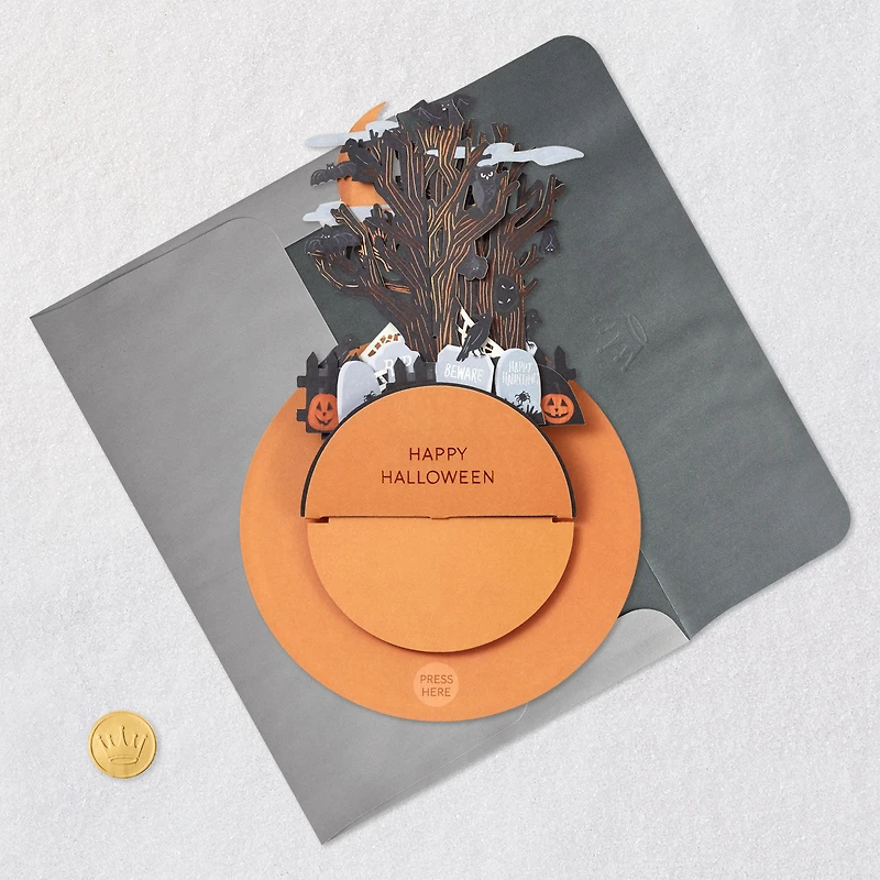Spooky Spinning Graveyard Musical 3D Pop-Up Halloween Card With Motion for only USD 14.99 | Hallmark