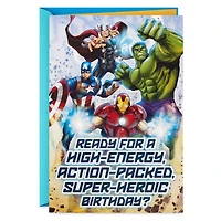 Marvel Avengers Super-Heroic Kids Birthday Card with Sound for only USD 6.59 | Hallmark