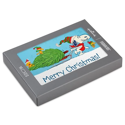 Peanuts® Snoopy Hauling the Tree Boxed Christmas Cards, Pack of 16 for only USD 15.49 | Hallmark