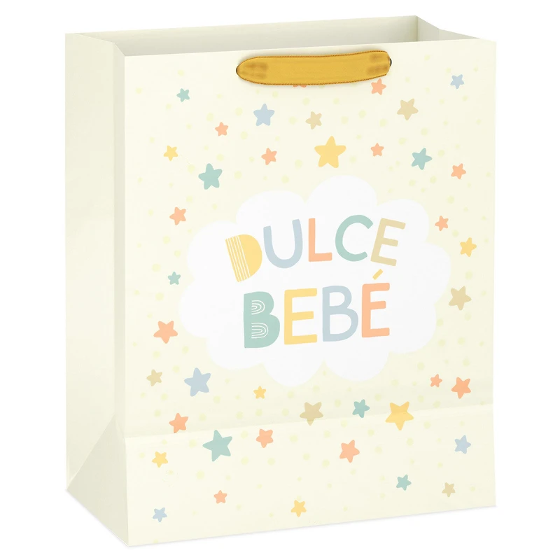 13" Dulce Bebé Stars on Yellow Large Gift Bag for only USD 4.99 | Hallmark