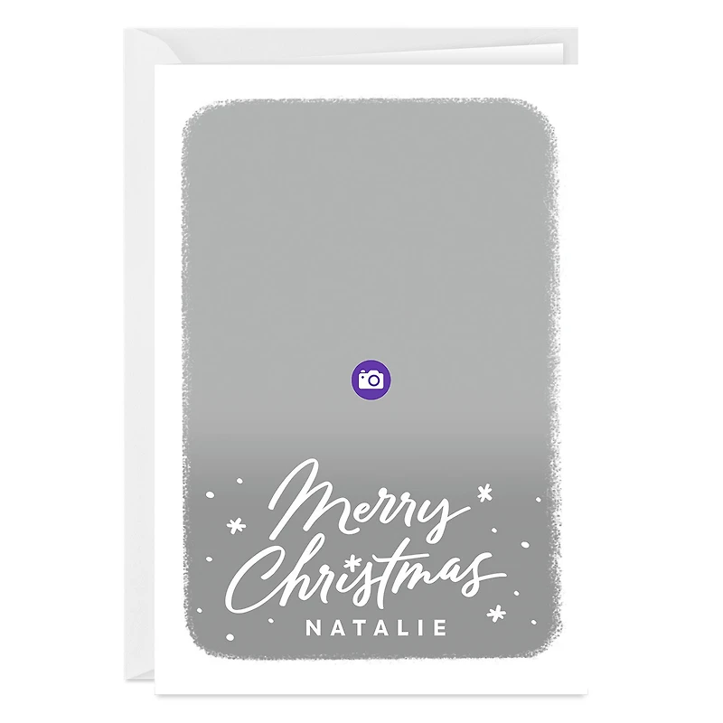 White Frame and Snow Custom Christmas Card for only USD 4.99 | Hallmark