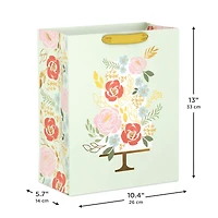 13" Tiered Floral Cake on Light Green Large Gift Bag for only USD 5.49 | Hallmark