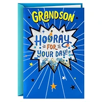 Hooray for Your Day Confetti Shaker Birthday Card for Grandson for only USD 4.99 | Hallmark