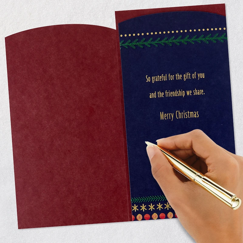 So Grateful for the Gift of You Christmas Card for Friend for only USD 4.59 | Hallmark