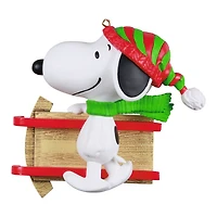 The Peanuts® Gang Sledding With Snoopy Personalized Ornament, Custom Text for only USD 31.99 | Hallmark