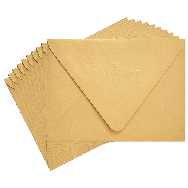 Gold Metallic Designed Envelopes, Pack of 10 for only USD 5.00 | Hallmark