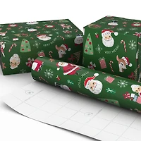 Retro Christmas Friends on Green Wrapping Paper Roll, 35 sq. ft. for only USD 4.99 | Hallmark