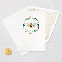 Bee in Hexagon of Flowers Blank Card for only USD 5.99 | Hallmark