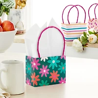 4" Patterned Pink Mini Horizontal Gift Bag Bundle for only USD 7.99 | Hallmark