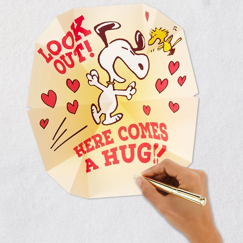 Peanuts® Snoopy and Woodstock Hug Funny Pop-Up Valentine's Day Card for only USD 6.99 | Hallmark