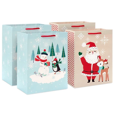 11.5" North Pole Pals 4-Pack Assortment Christmas Gift Bag Bundle for only USD 13.49 | Hallmark