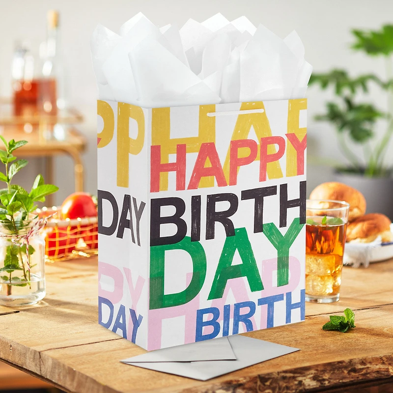 13" Layered Lettering Large Birthday Gift Bag for only USD 4.49 | Hallmark