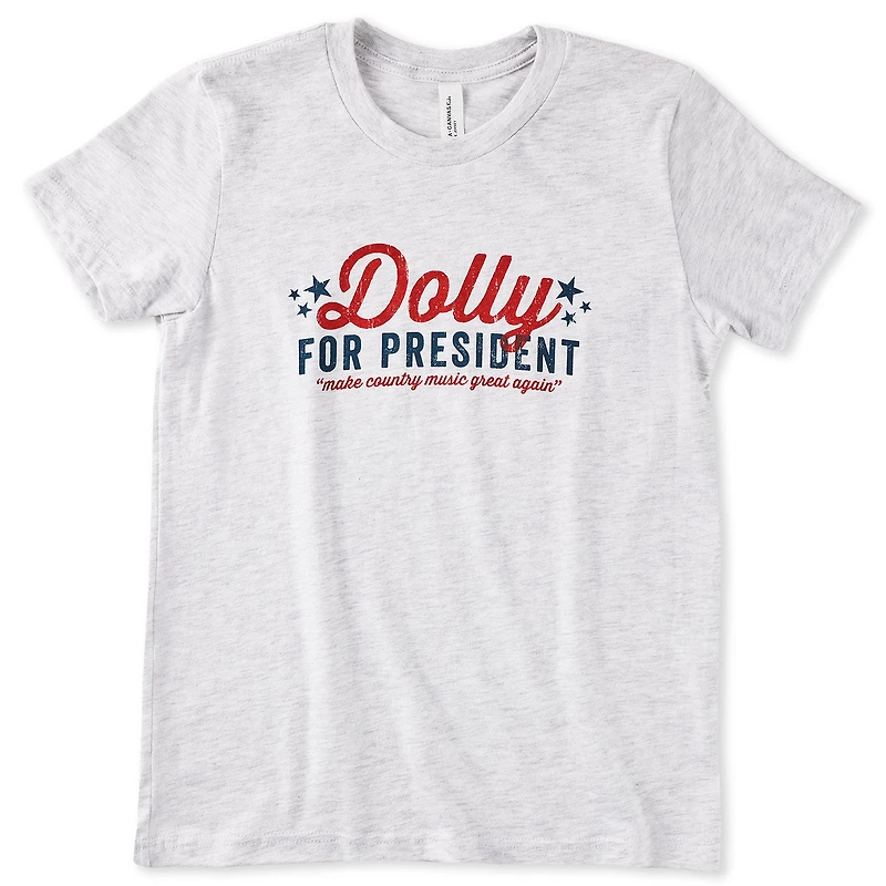 Dolly for President Heathered White Kids' T-Shirt for only USD 29.99 | Hallmark