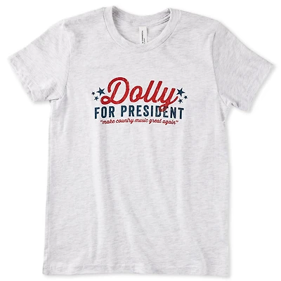Dolly for President Heathered White Kids' T-Shirt for only USD 29.99 | Hallmark