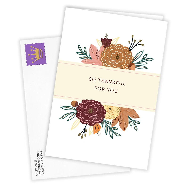 Fall Bouquet Thankful Custom Thanksgiving Card for only USD 4.99 | Hallmark