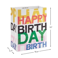 13" Layered Lettering Large Birthday Gift Bag for only USD 4.49 | Hallmark