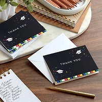 Grad Caps on Black Graduation Thank-You Notes, Pack of 10 for only USD 6.49 | Hallmark