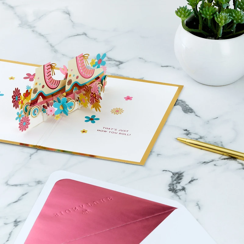 Fun and Fabulous Roller Skates Pop-Up Encouragement Card for only USD 12.99 | Hallmark