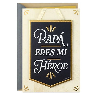 Papá, You're My Hero Spanish-Language Father's Day Card With Banner for only USD 8.59 | Hallmark