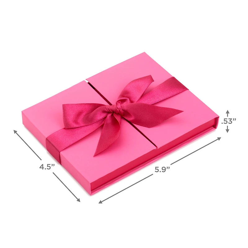 4.5" Pink Gift Card Holder Box With Pink Satin Bow for only USD 5.99 | Hallmark