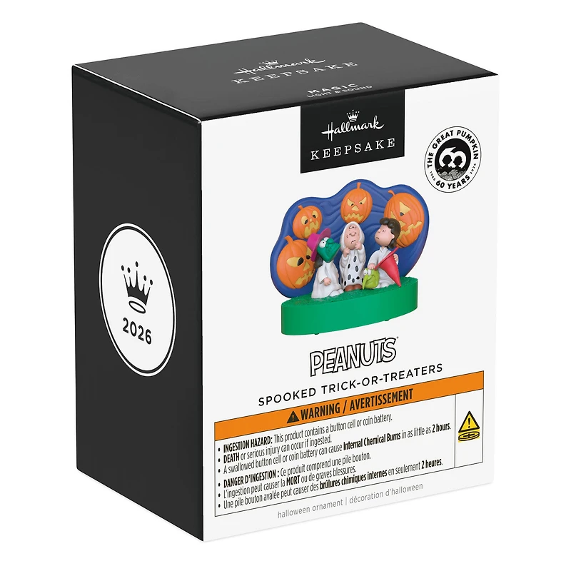 The Peanuts® Gang 60th Anniversary Spooked Trick-or-Treaters Ornament With Light and Sound for only USD 35.99 | Hallmark