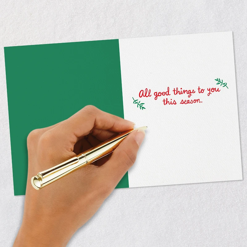 Peace Love Joy Dove and Trees Christmas Card for only USD 3.99 | Hallmark