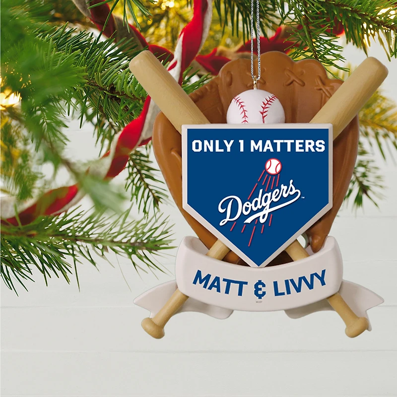 MLB Los Angeles Dodgers™ Baseball Personalized Ornament