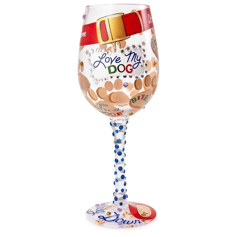 Lolita® Love My Dog Handpainted Wine Glass, 15 oz. for only USD 29.99 | Hallmark