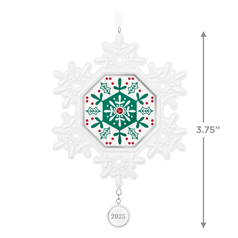 Snowflake 2025 Porcelain Ornament for only USD 24.99 | Hallmark