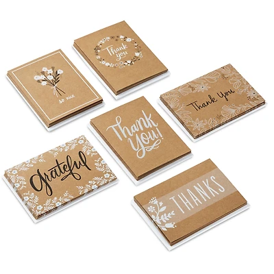 Rustic Floral Boxed Blank Thank-You Notes Assortment, Pack of 48 for only USD 12.99 | Hallmark