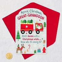 Santa With a Wish for You Christmas Card for Great-Grandson for only USD 2.00 | Hallmark