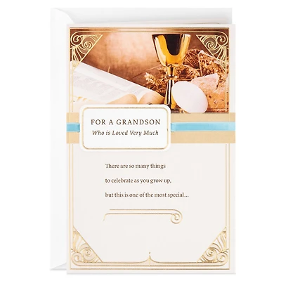 Asking God to Bless You Religious First Communion Card for Grandson for only USD 4.99 | Hallmark