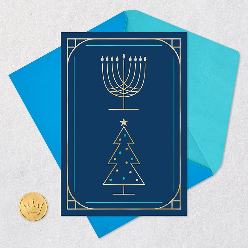 Happy Hanukkah and Merry Christmas Holiday Card for only USD 3.99 | Hallmark