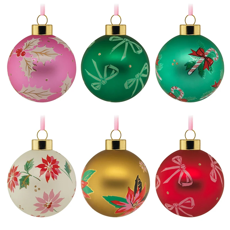 Lacey Chabert Collection Glass Hallmark Ornaments, Set of 6 for only USD 45.99 | Hallmark