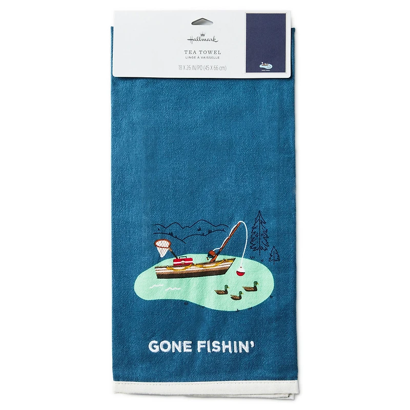 Gone Fishing Tea Towel, 18x26 for only USD 14.99 | Hallmark