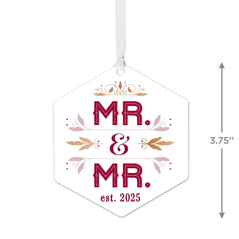 Mr. & Mr. Metal Personalized Ornament, Custom Text for only USD 17.99 | Hallmark