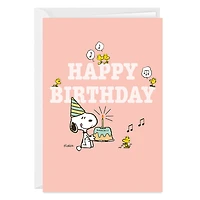 Peanuts® Cute Snoopy Party Custom Birthday Card for only USD 4.99 | Hallmark
