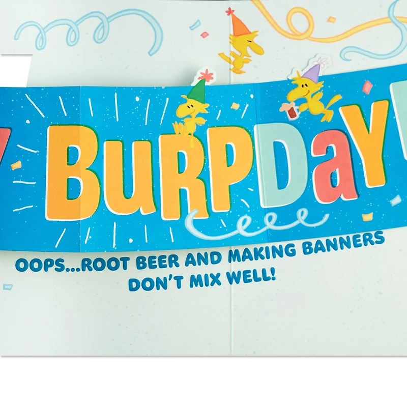 Peanuts® Snoopy and Woodstock Burpday Banner Funny Birthday Card for only USD 5.99 | Hallmark