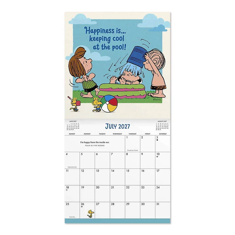 Peanuts® Happiness and Fun 2027 Inspirational 12-Month Mini Wall Calendar, 7x7 for only USD 8.99 | Hallmark