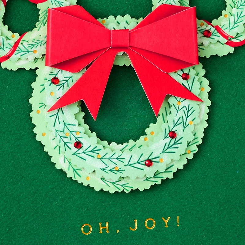 Hallmark + Disney Holiday Ever After Mickey Wreath Christmas Card for only USD 7.59 | Hallmark