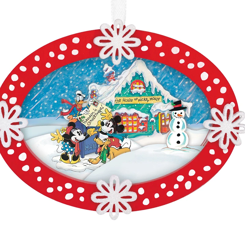 Disney Mickey and Friends Sending Season's Greetings Papercraft Ornament for only USD 24.99 | Hallmark