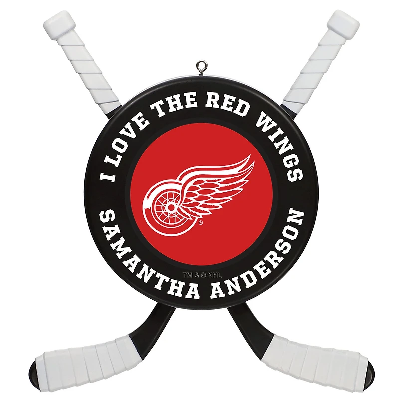 NHL Detroit Red Wings® Hockey Personalized Ornament