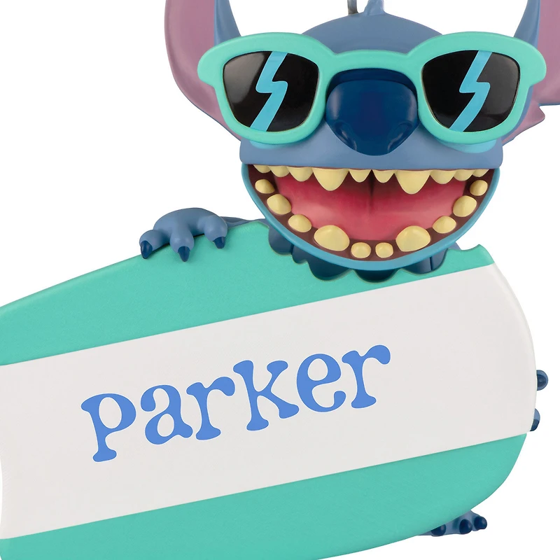Disney Stitch With Surfboard Personalized Ornament, Custom Text for only USD 30.99 | Hallmark