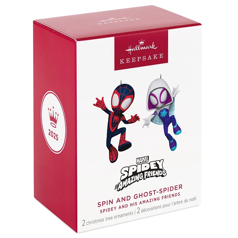 Marvel Spidey and His Amazing Friends Spin and Ghost-Spider Ornaments, Set of 2 for only USD 29.99 | Hallmark