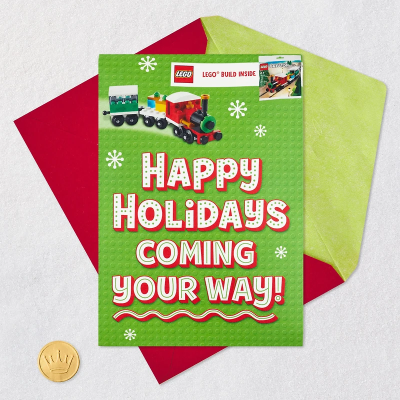 LEGO® CREATOR™ Christmas Card for Kids With LEGO® Winter Holiday Train Set for only USD 9.99 | Hallmark