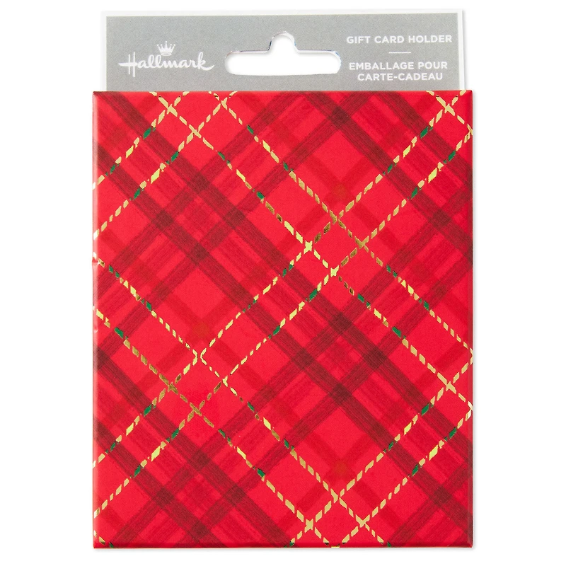 Red Plaid Holiday Gift Card Holder Box for only USD 4.99 | Hallmark